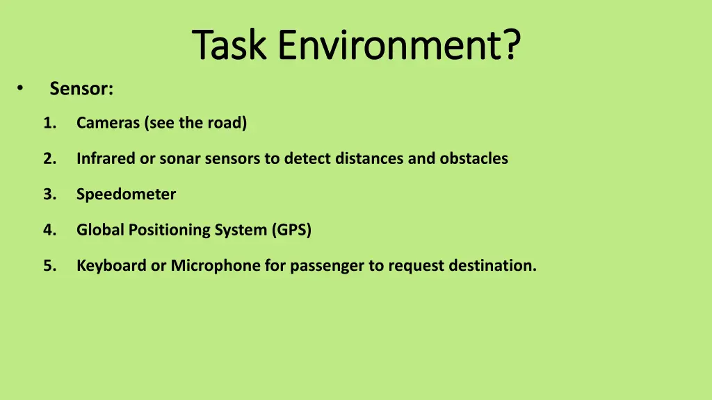 task environment task environment 1