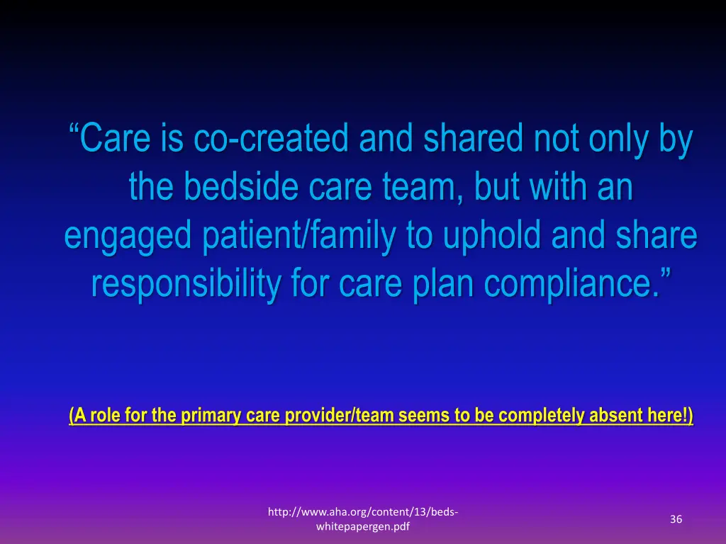 care is co created and shared not only