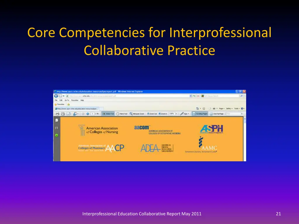 core competencies for interprofessional