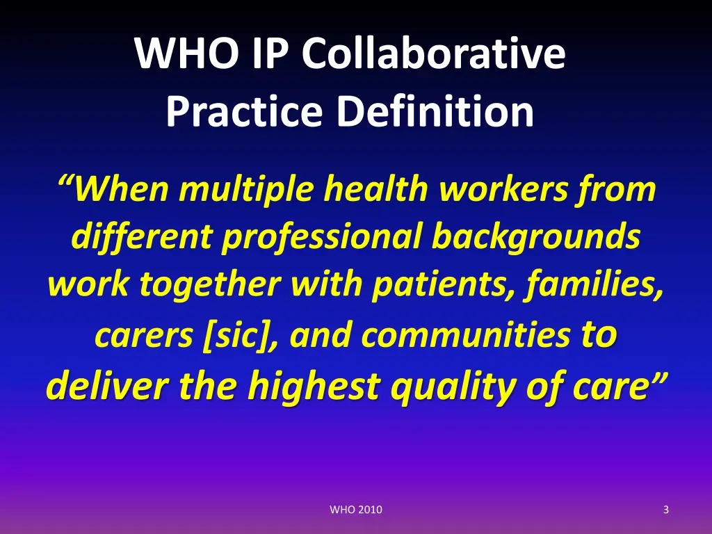 who ip collaborative practice definition