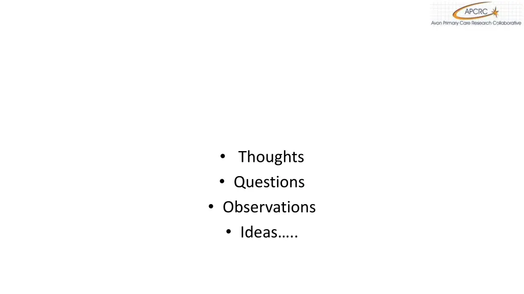 thoughts questions observations ideas