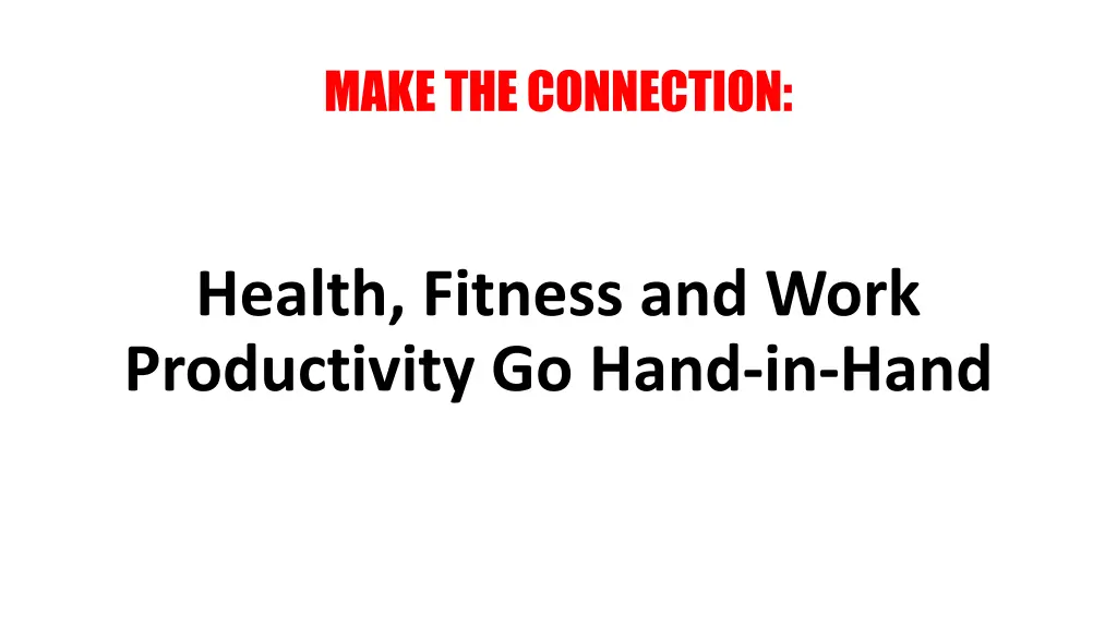 make the connection