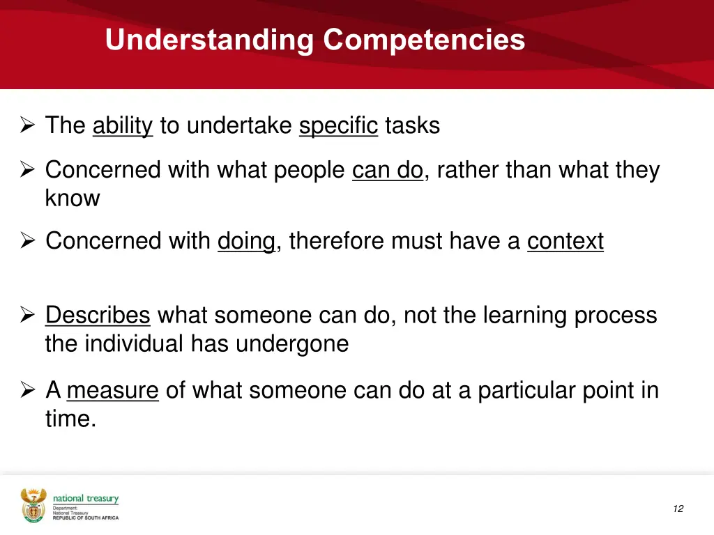 understanding competencies