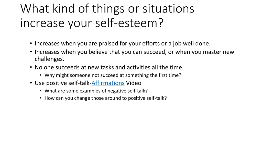 what kind of things or situations increase your