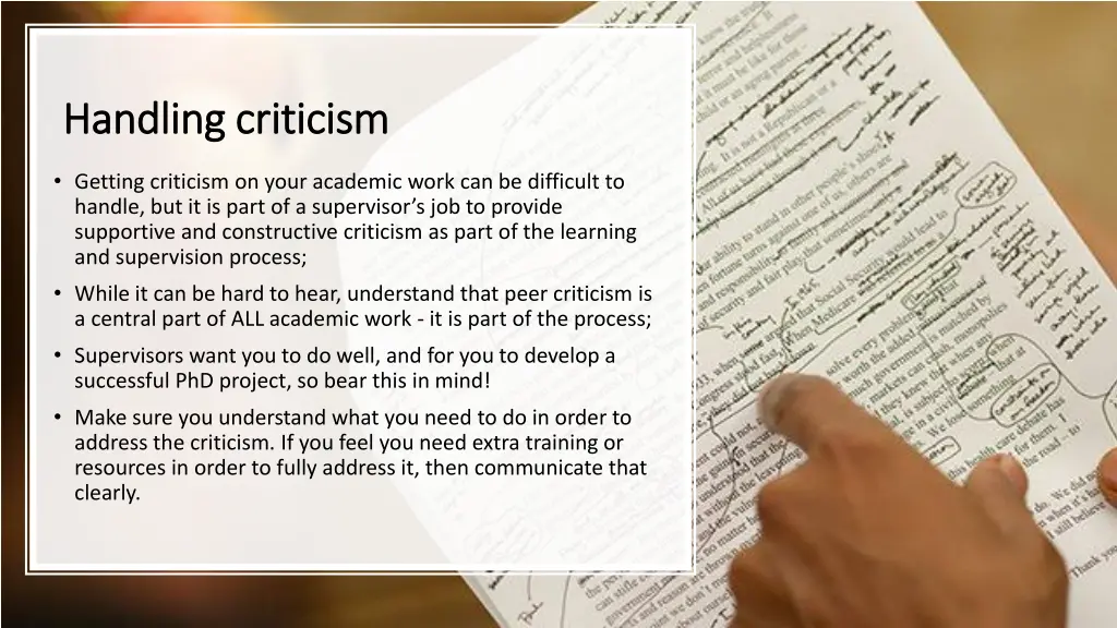 handling criticism handling criticism