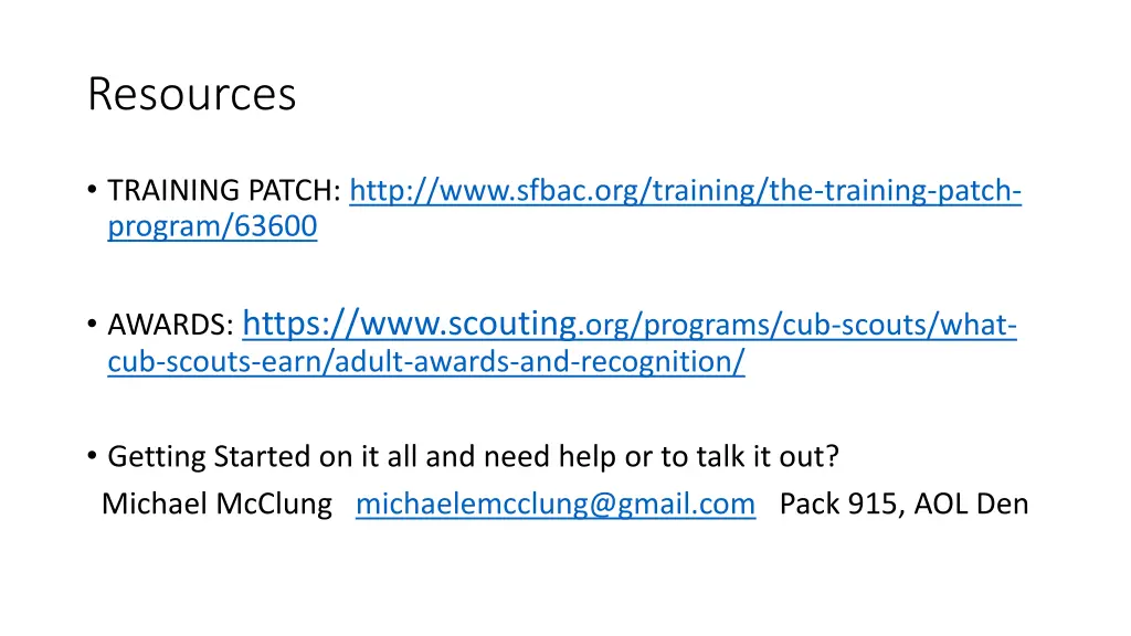 resources