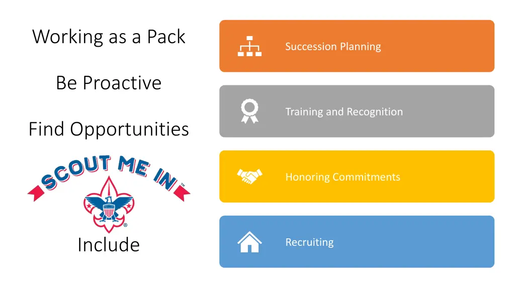 working as a pack