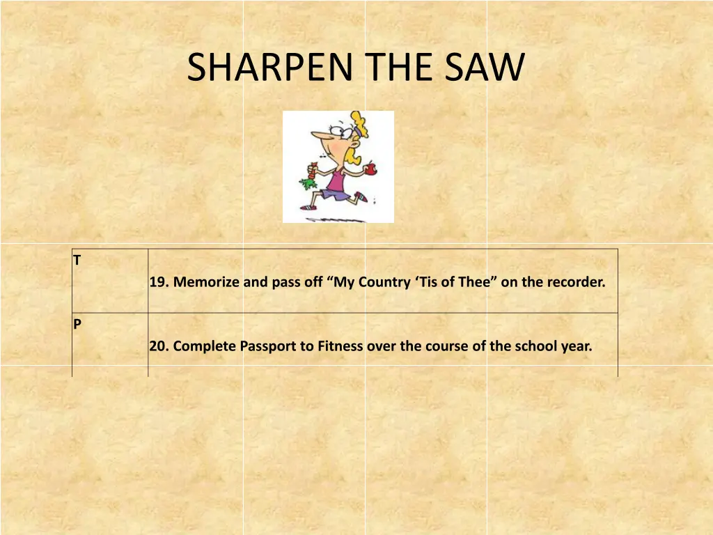 sharpen the saw