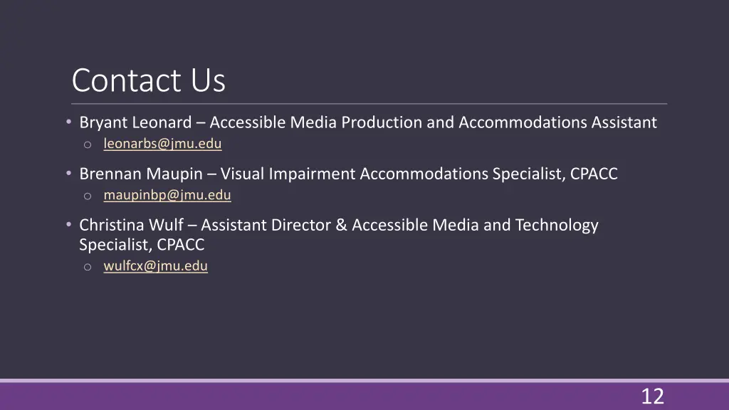 contact us