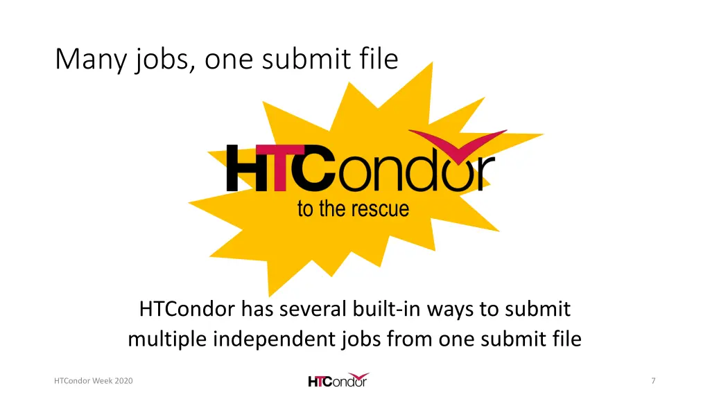 many jobs one submit file
