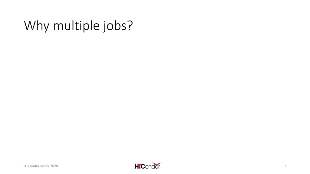why multiple jobs