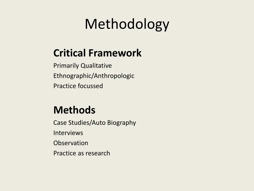 methodology