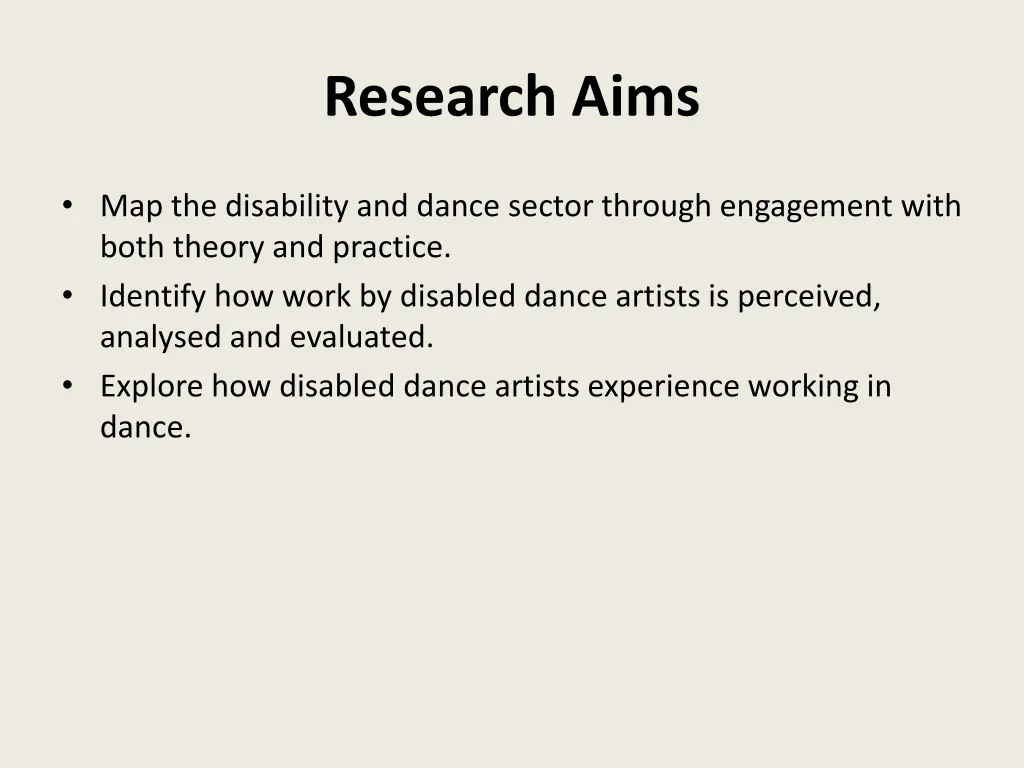research aims 1
