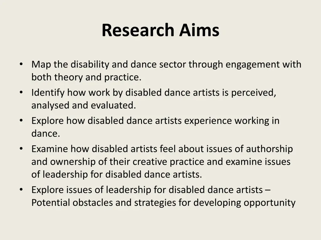 research aims 3