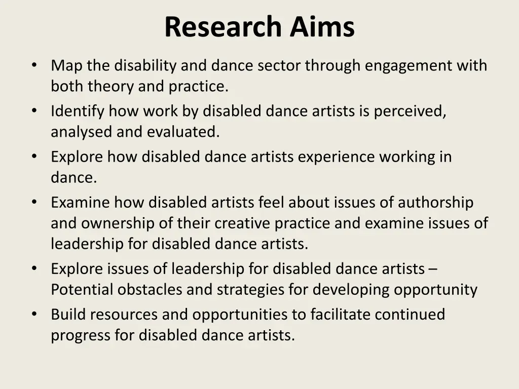 research aims 4