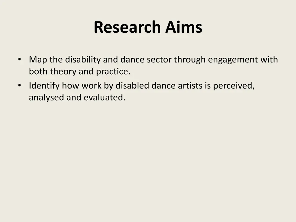 research aims