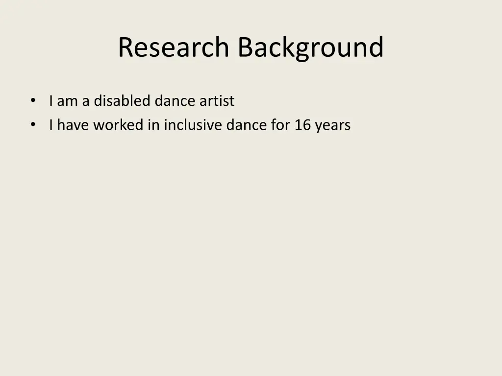 research background 1