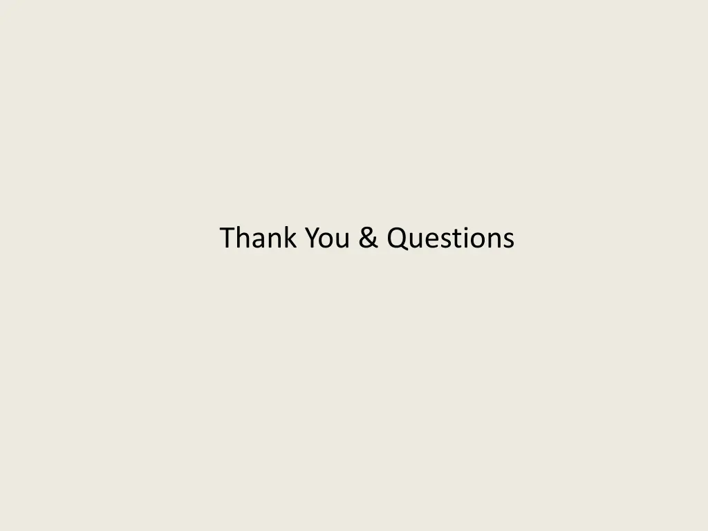 thank you questions