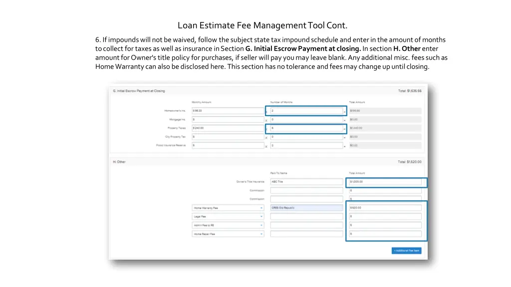 loan estimate fee management tool cont 3