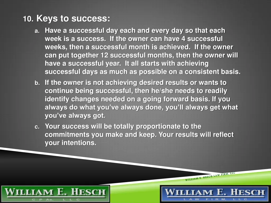 10 keys to success a have a successful day each