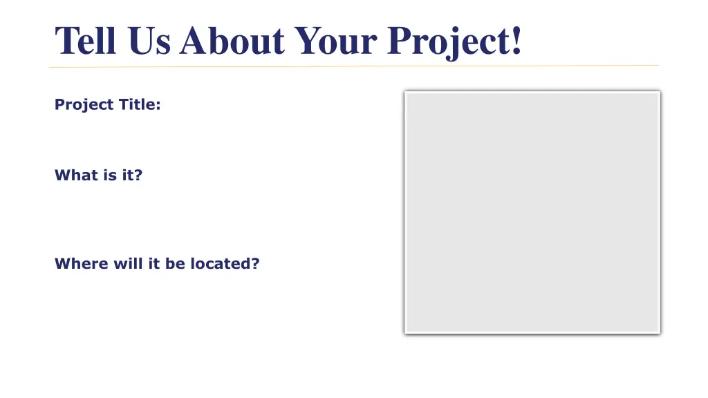 tell us about your project