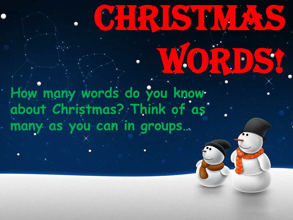 christmas christmas words words how many words