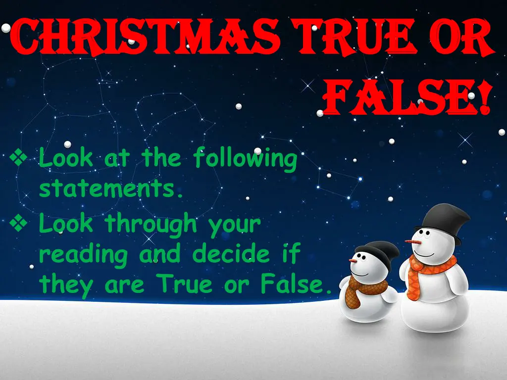 christmas true or christmas true or