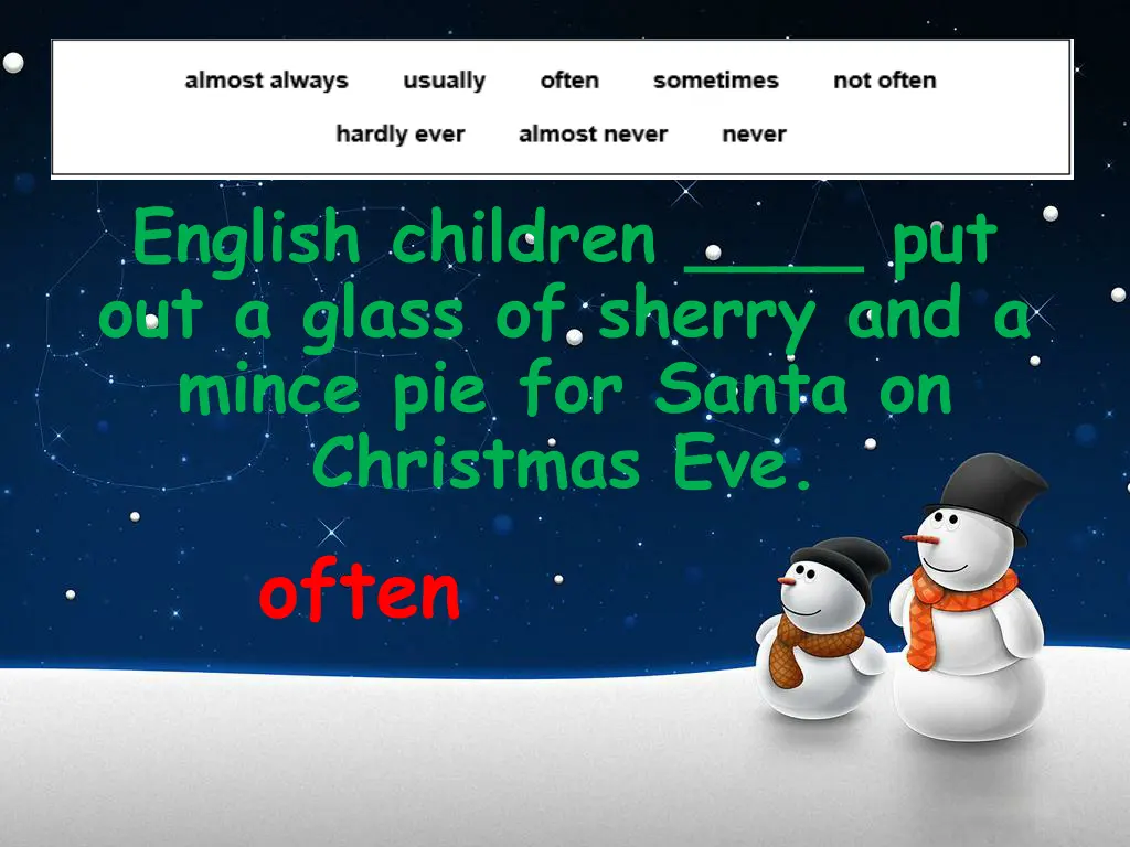 english children put out a glass of sherry