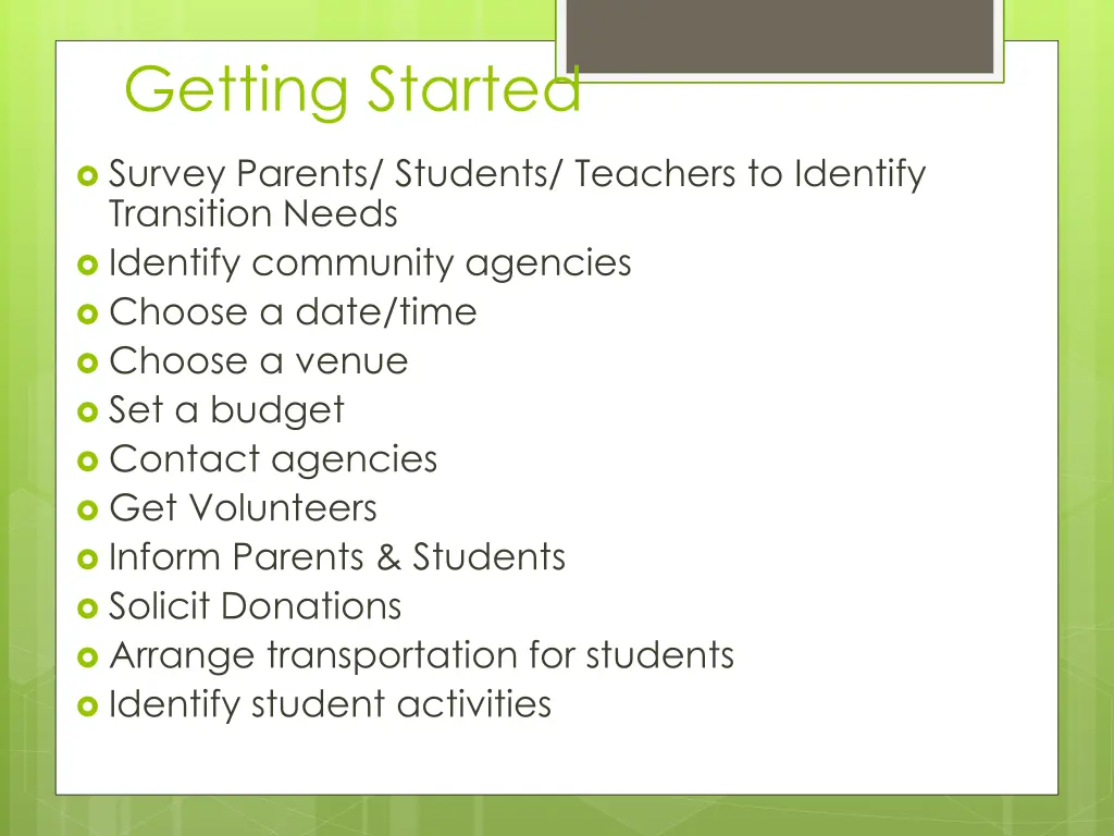 getting started