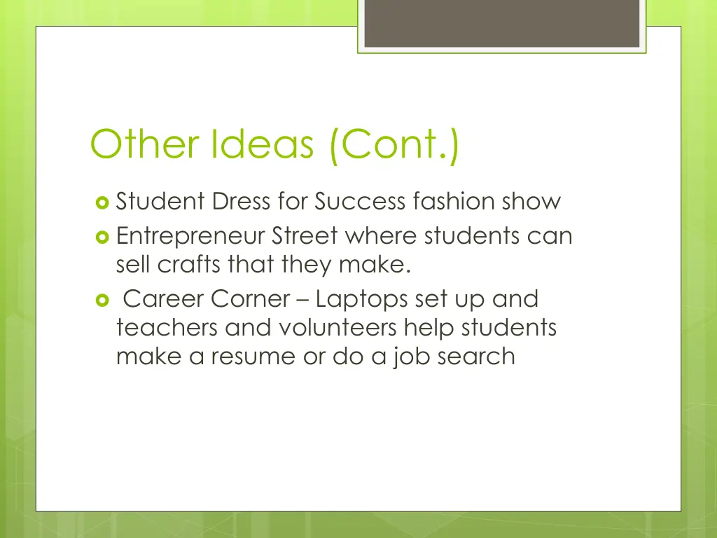 other ideas cont