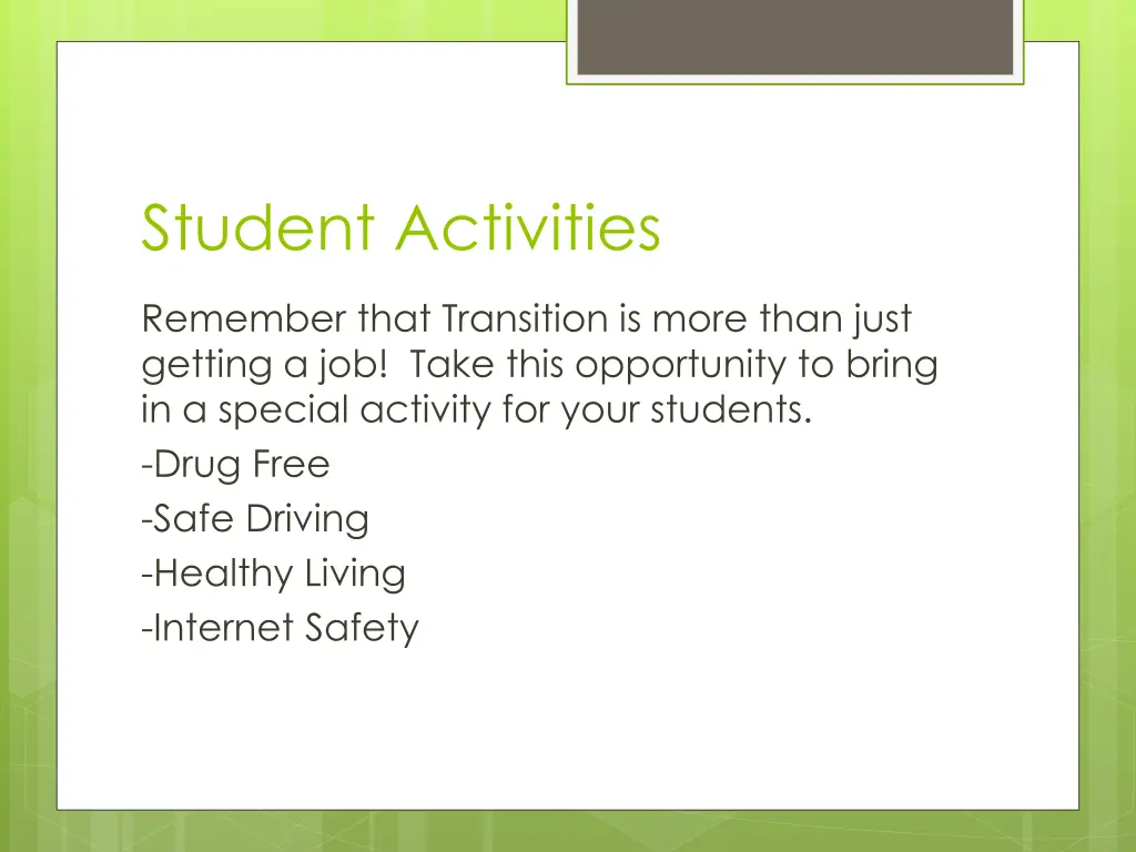 student activities