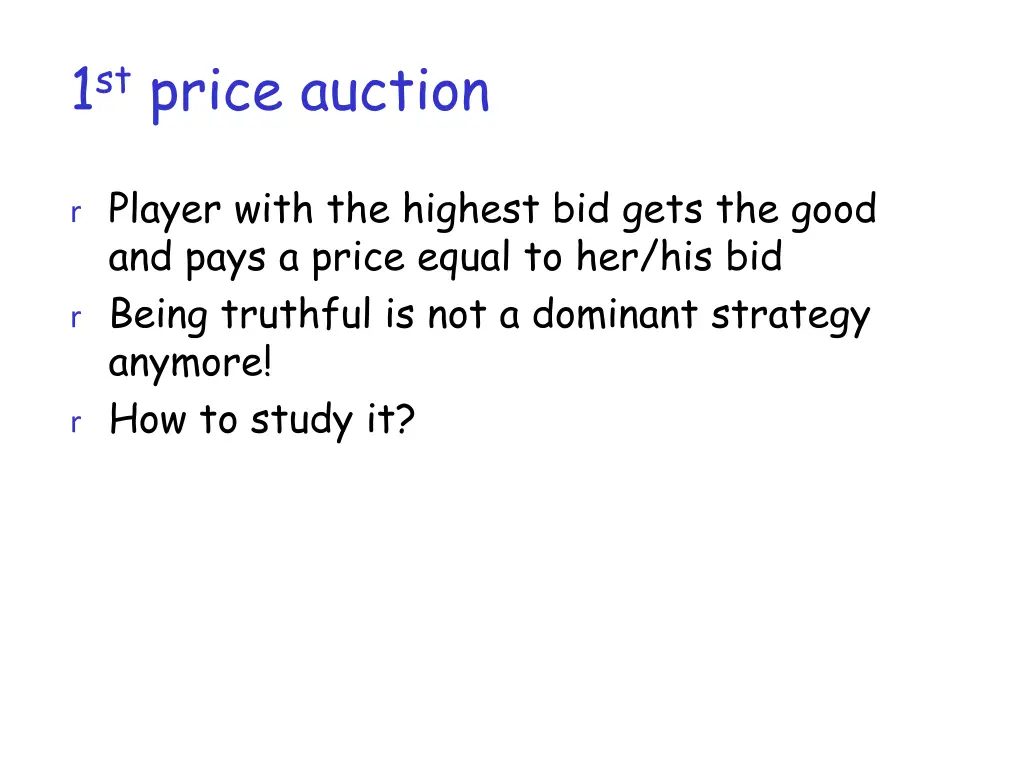 1 st price auction