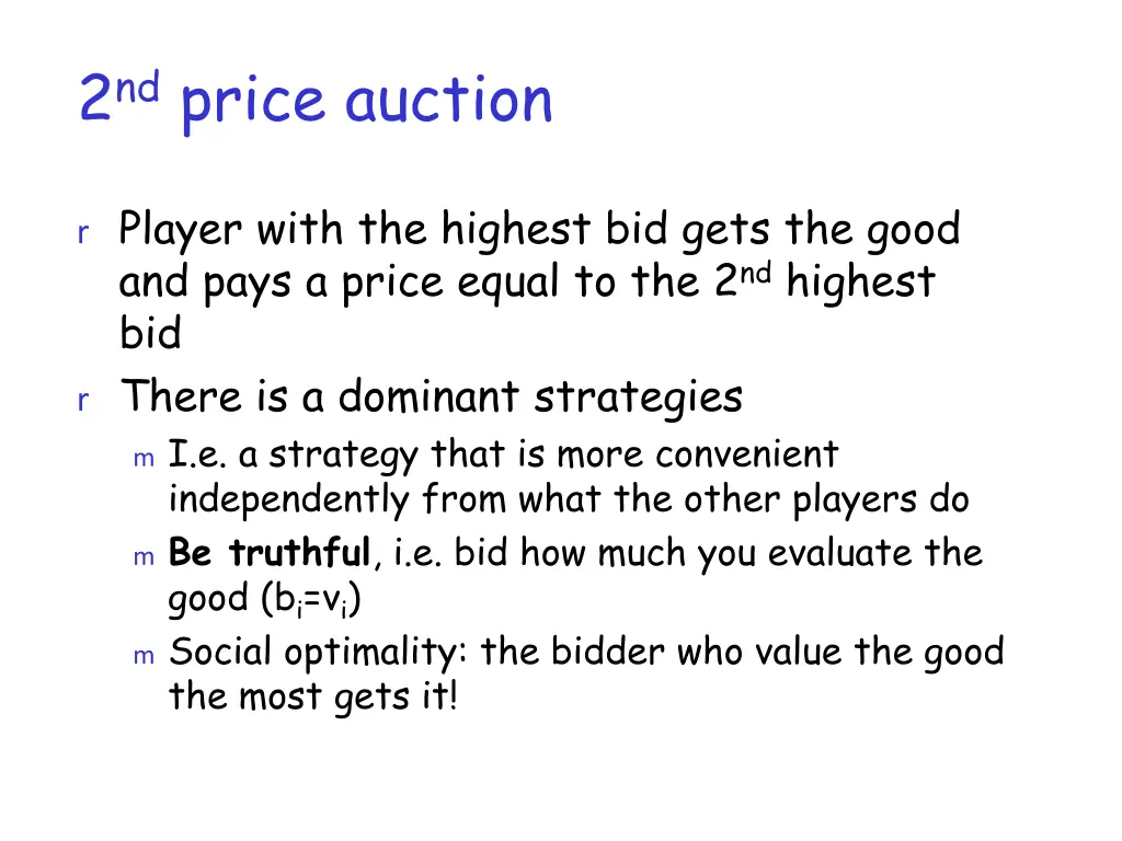 2 nd price auction