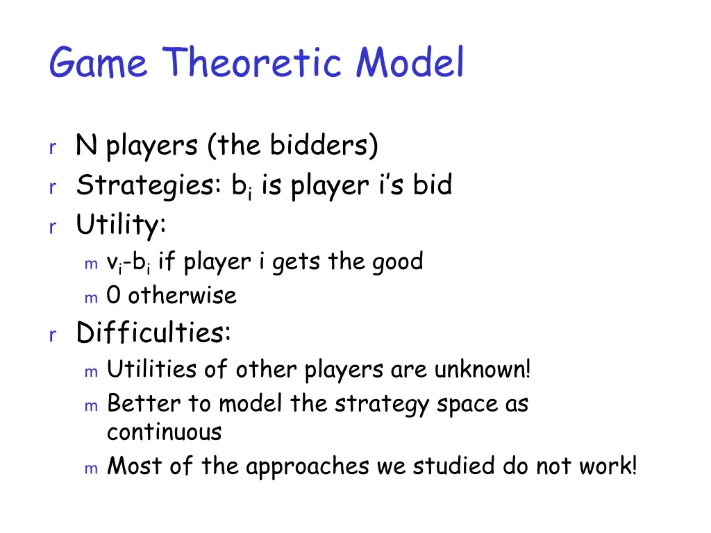 game theoretic model 1