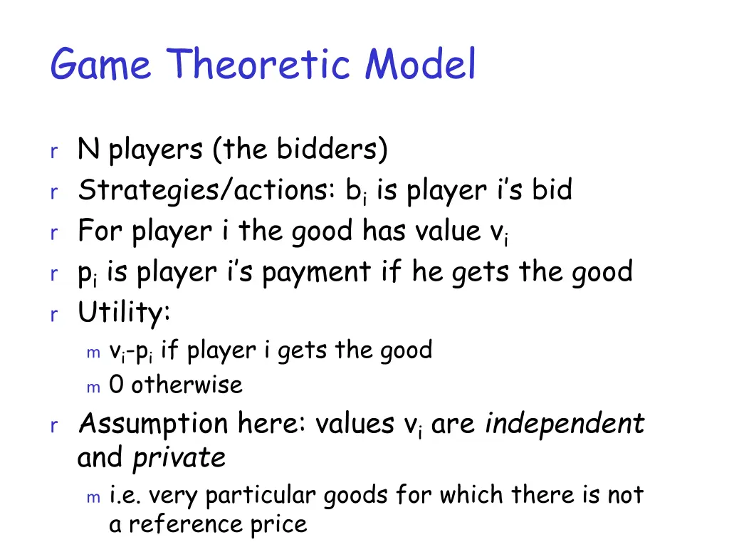 game theoretic model