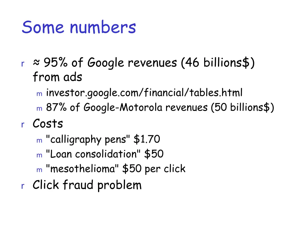 some numbers