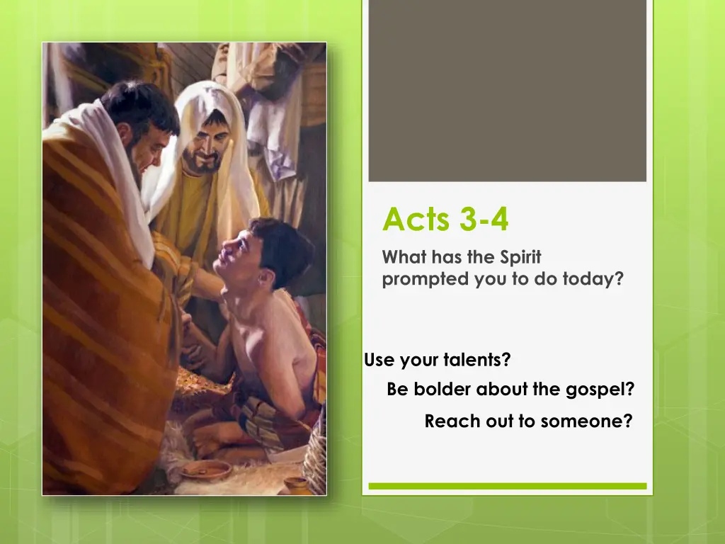 acts 3 4 what has the spirit prompted