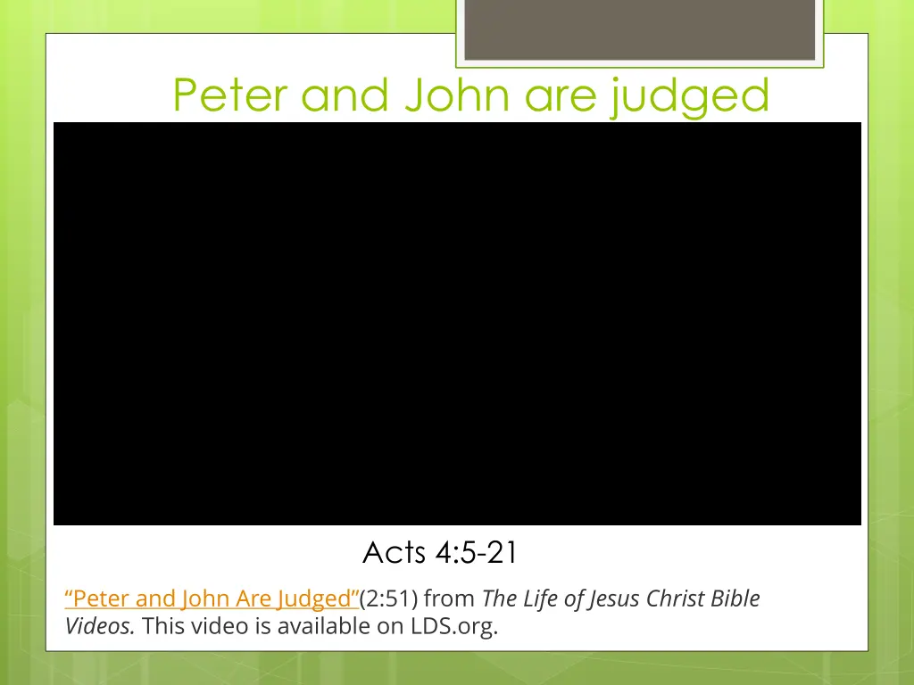 peter and john are judged