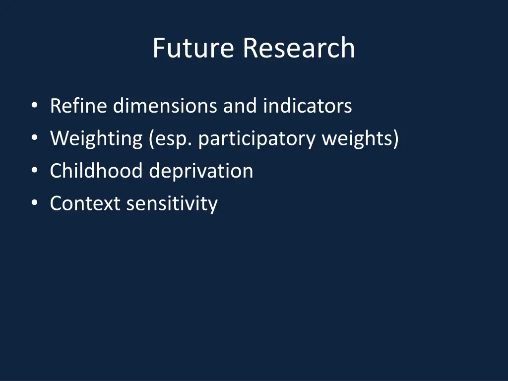 future research