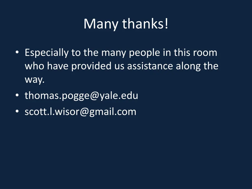 many thanks