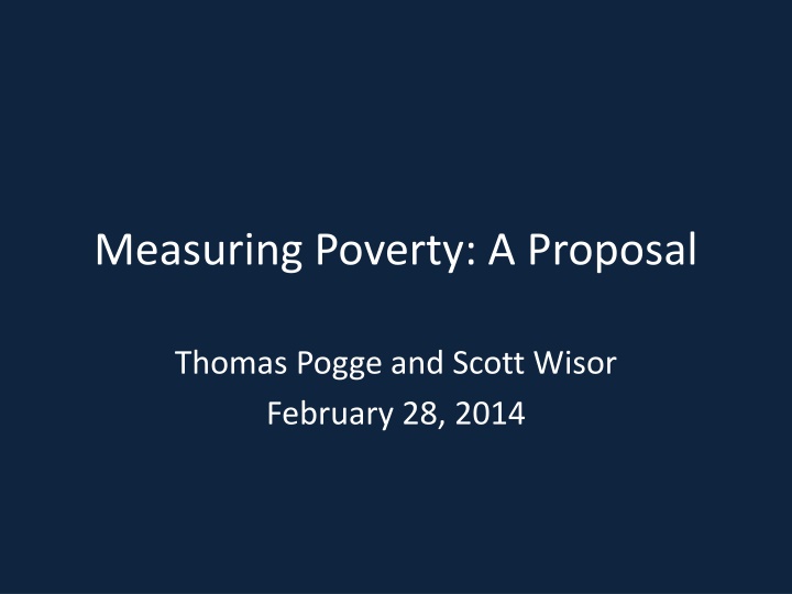 measuring poverty a proposal