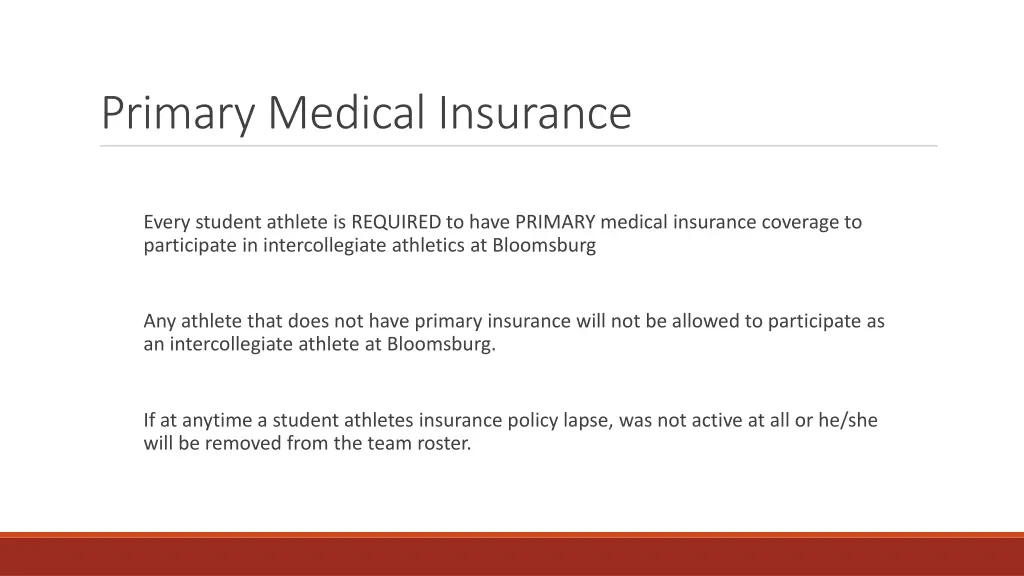 primary medical insurance