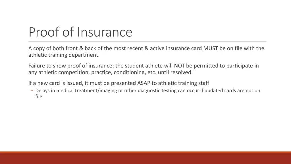 proof of insurance