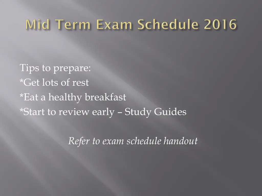 tips to prepare get lots of rest eat a healthy