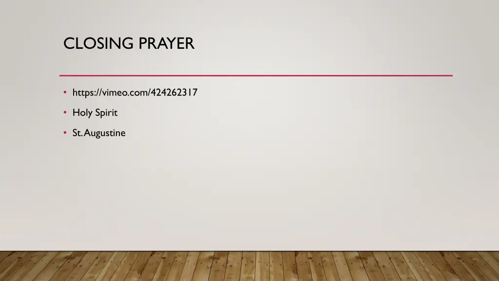 closing prayer