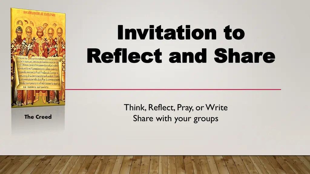 invitation to invitation to reflect and share