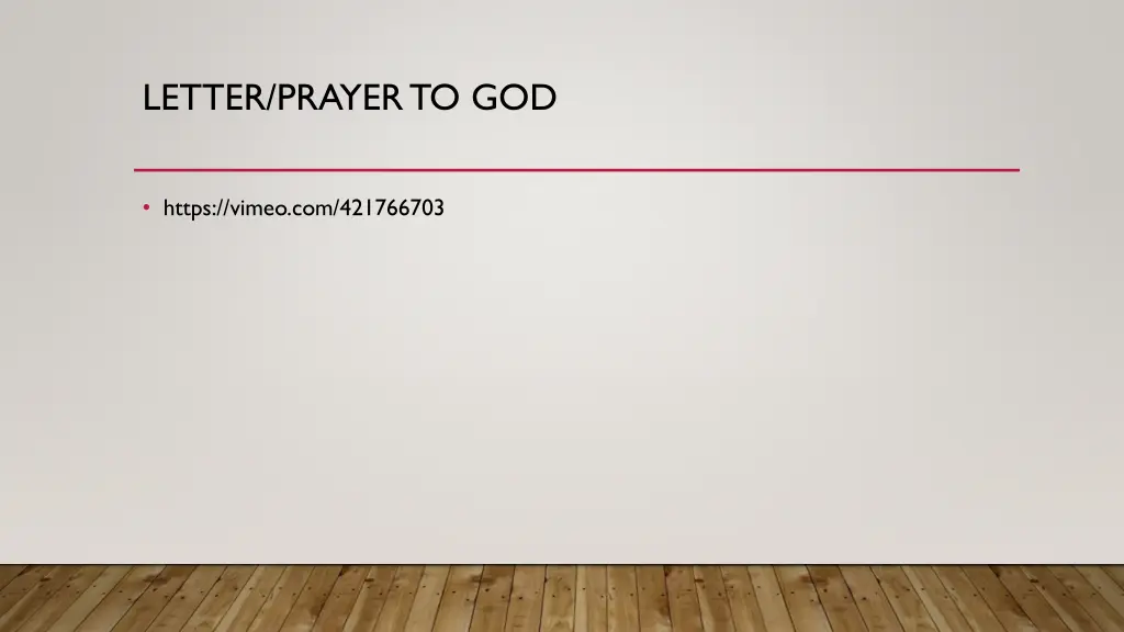 letter prayer to god