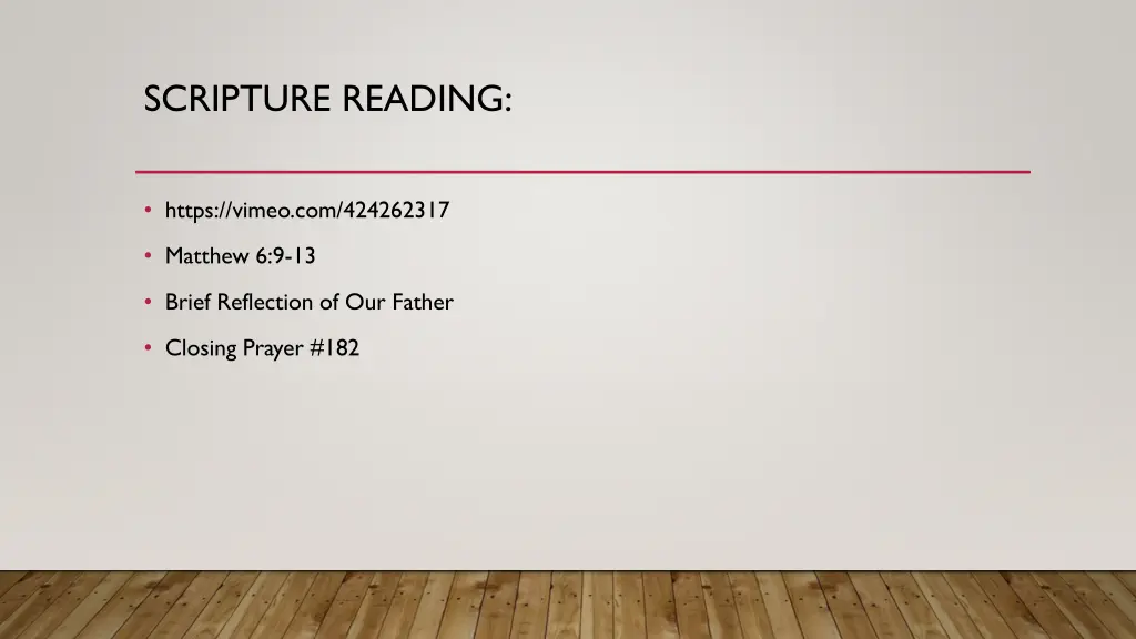 scripture reading 2