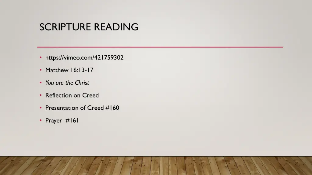 scripture reading