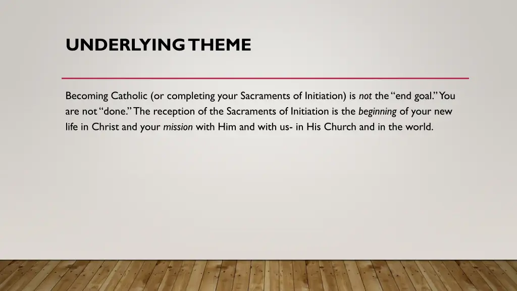 underlying theme